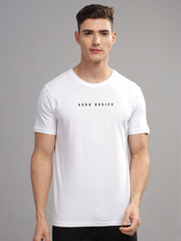 ADRO Men Typography Printed Raw Edge T-shirt