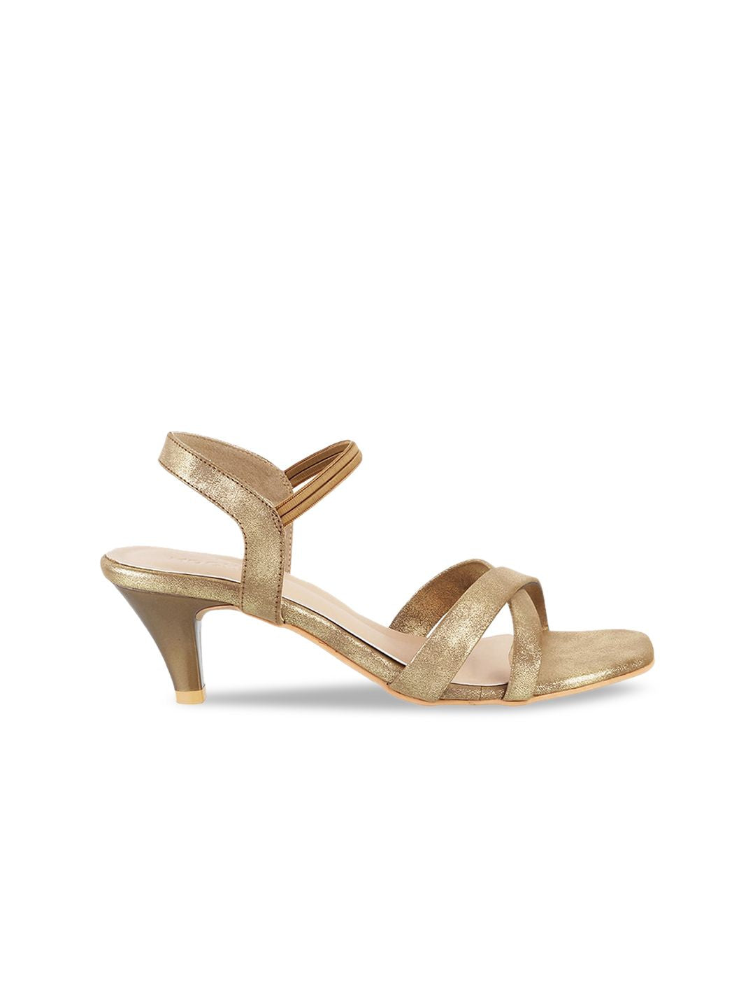 Mochi Women Gold-Toned Solid Heels