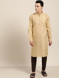 SOJANYA Mandarin Collar Long Sleeves Silk Cotton Kurta