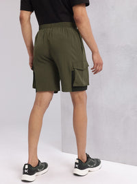 HRX by Hrithik Roshan Men Mid-Rise Cargo-Style Lifestyle Shorts