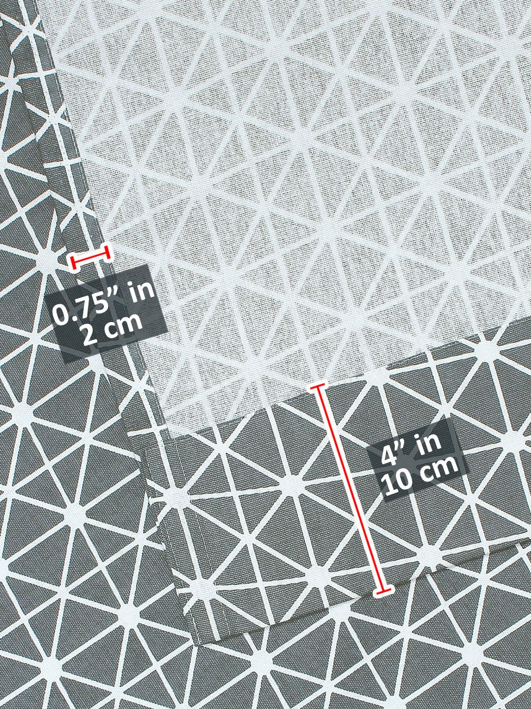 Story@home Grey & White Geometric Room Darkening Door Curtain