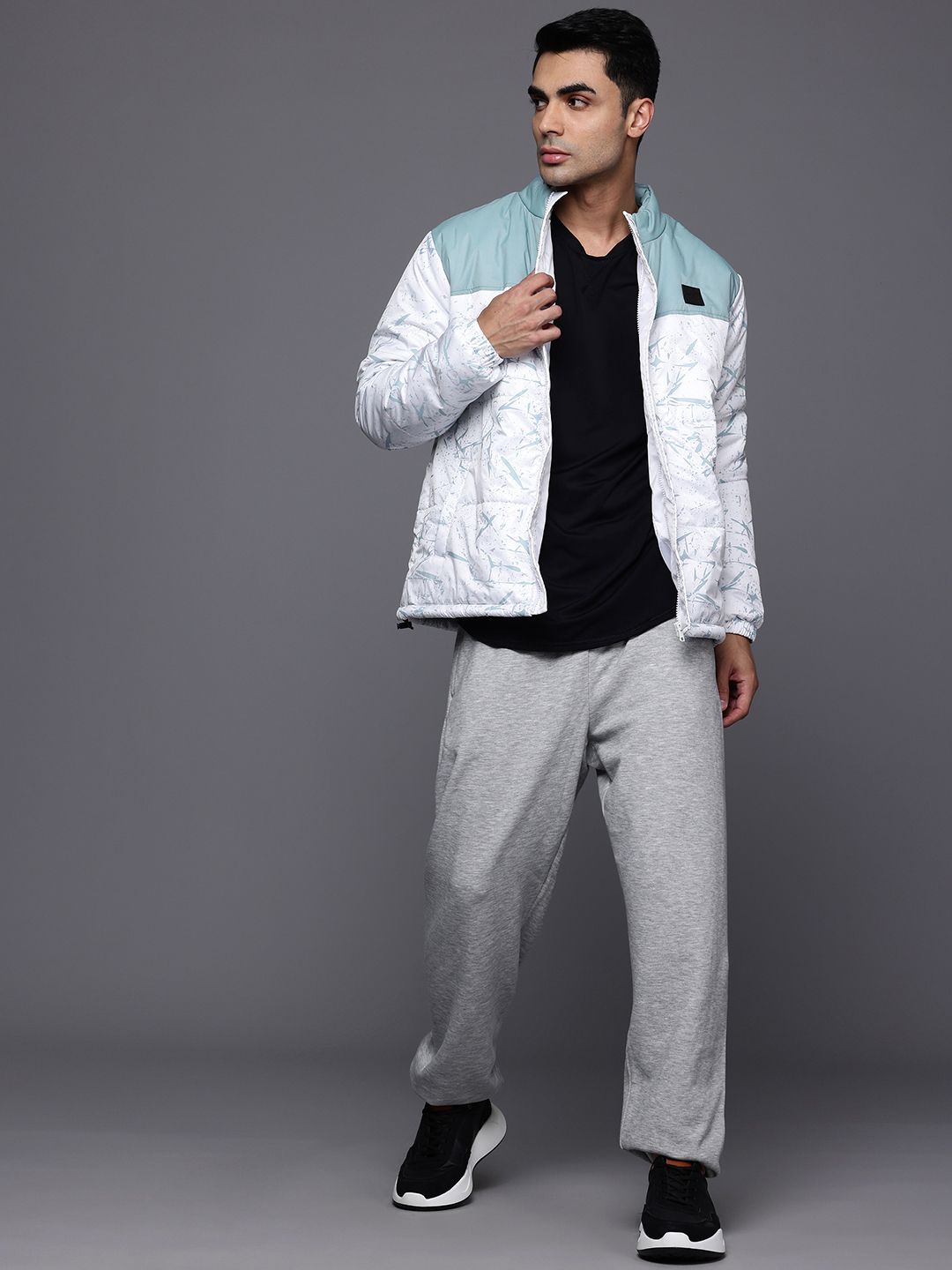 HRX by Hrithik Roshan Lifestyle Abstract Print Padded Jacket