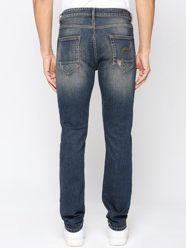 Being Human Men Slim Fit Mid-Rise Heavy Fade Medium Shade Mildly Distressed Jeans