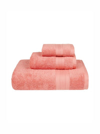 MYTRIDENT Soft Comfort Coral 3 Pieces Pure Cotton 500 GSM Towel Set