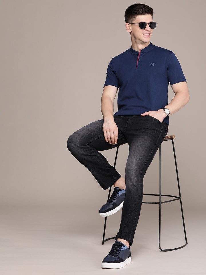 French Connection Henley Neck Pure Cotton T-shirt