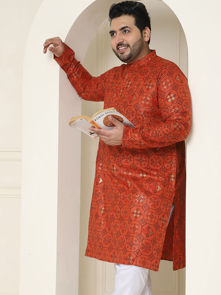 SOJANYA PLUS Motif Etnik Bercetak Kurta