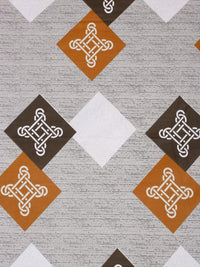 Moda Rapido X KLOTTHE Grey & Brown Printed Pure Cotton Single Bedsheet With Pillow Covers