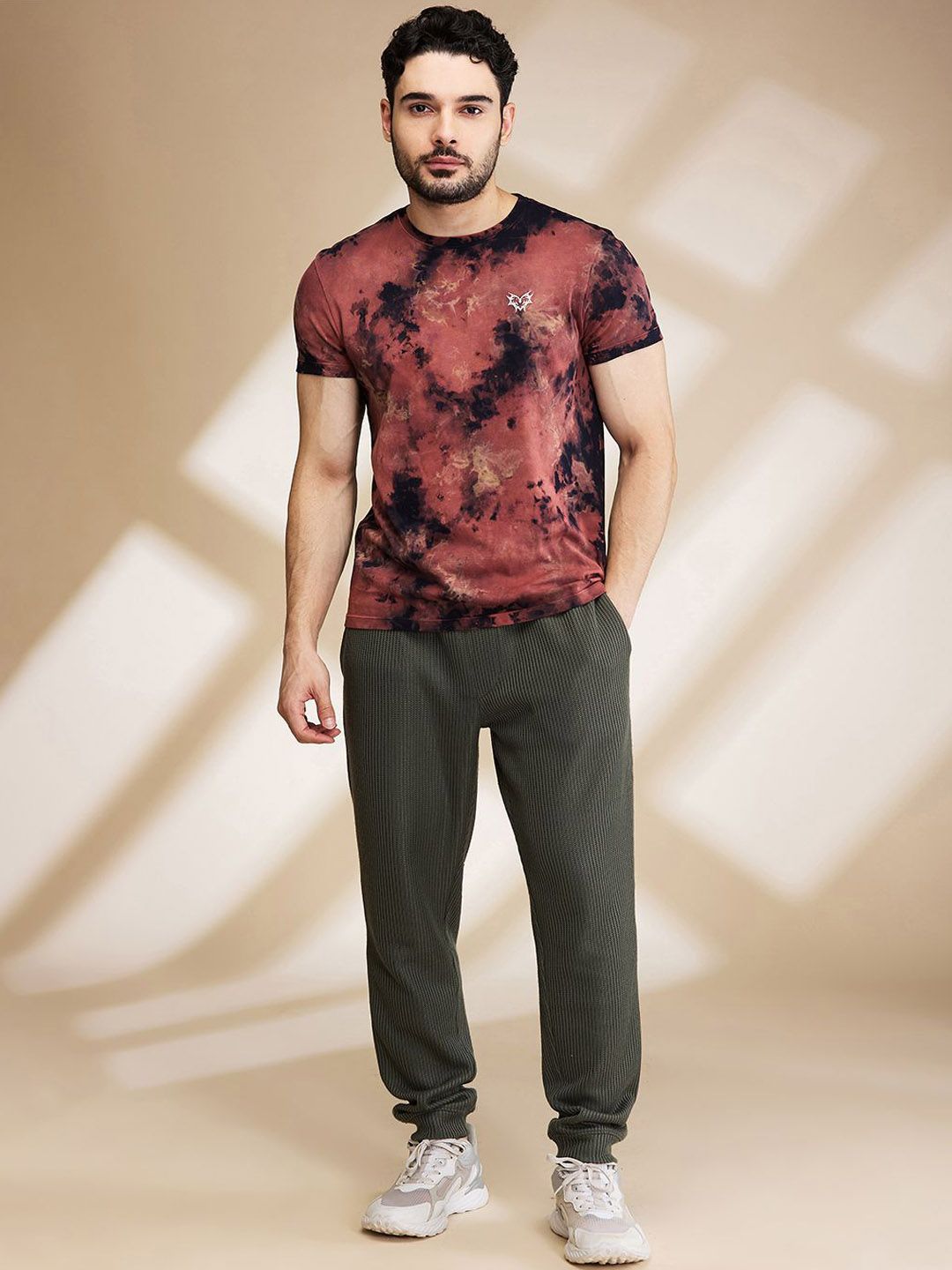 Being Human Men Striped Mid Rise Jogger