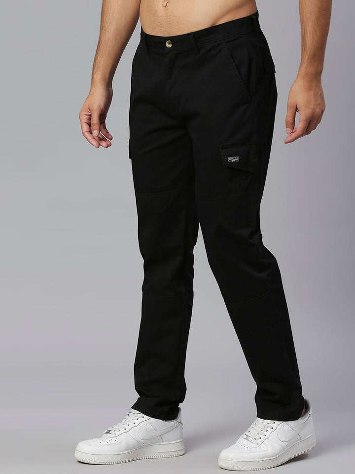 Thomas Scott Men Mid-Rise Smart Slim Fit Easy Wash Cargos Trousers
