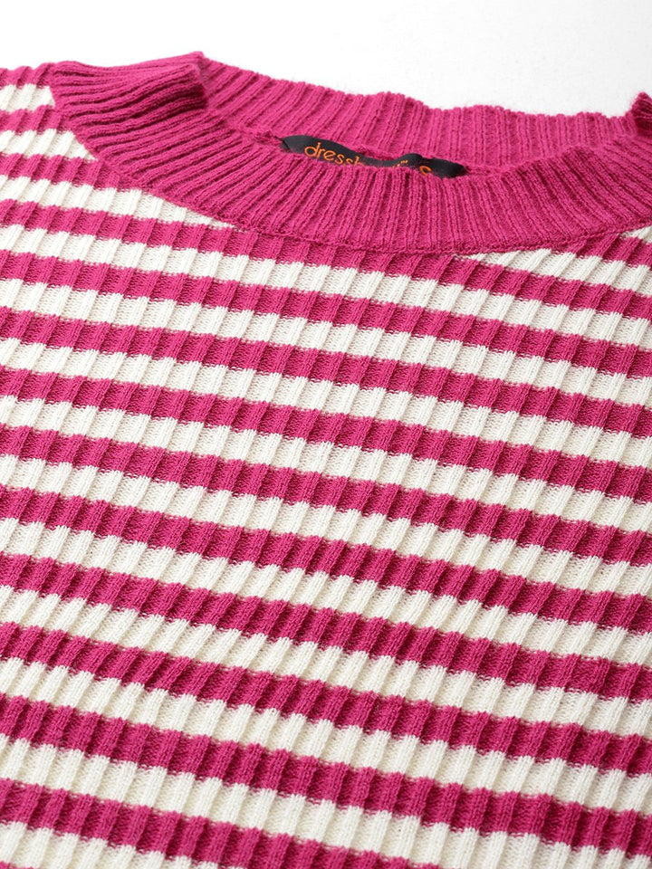 DressBerry Acrylic Striped Pullover
