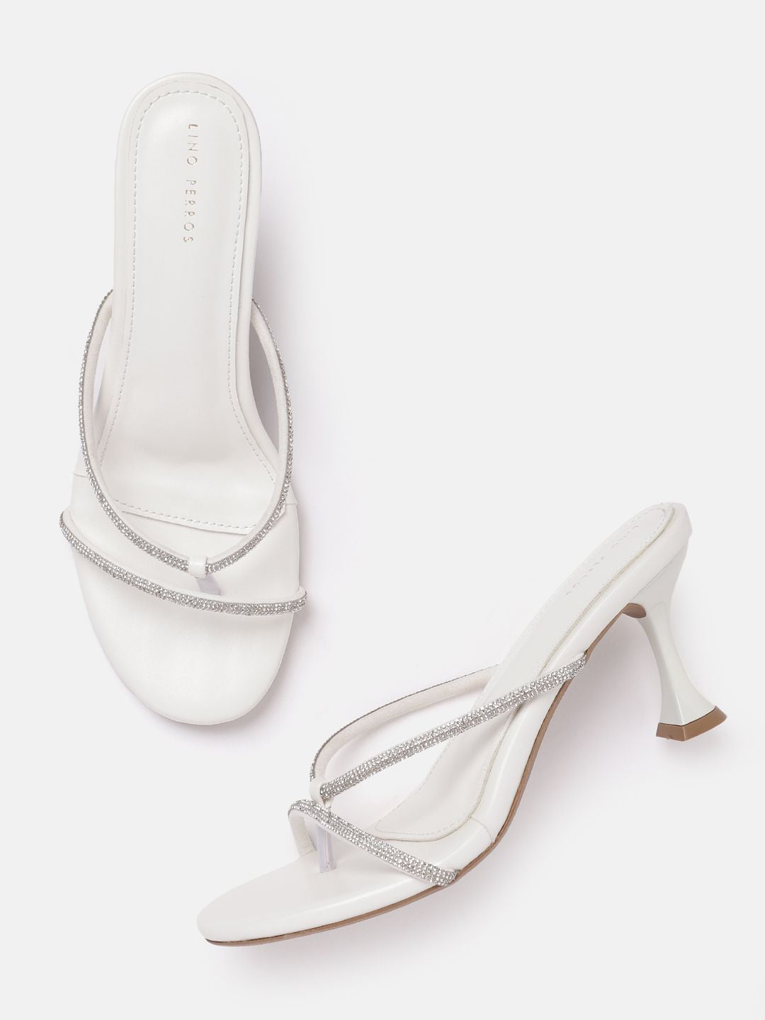Lino Perros Rhinestones Embellished Party Slim Heels