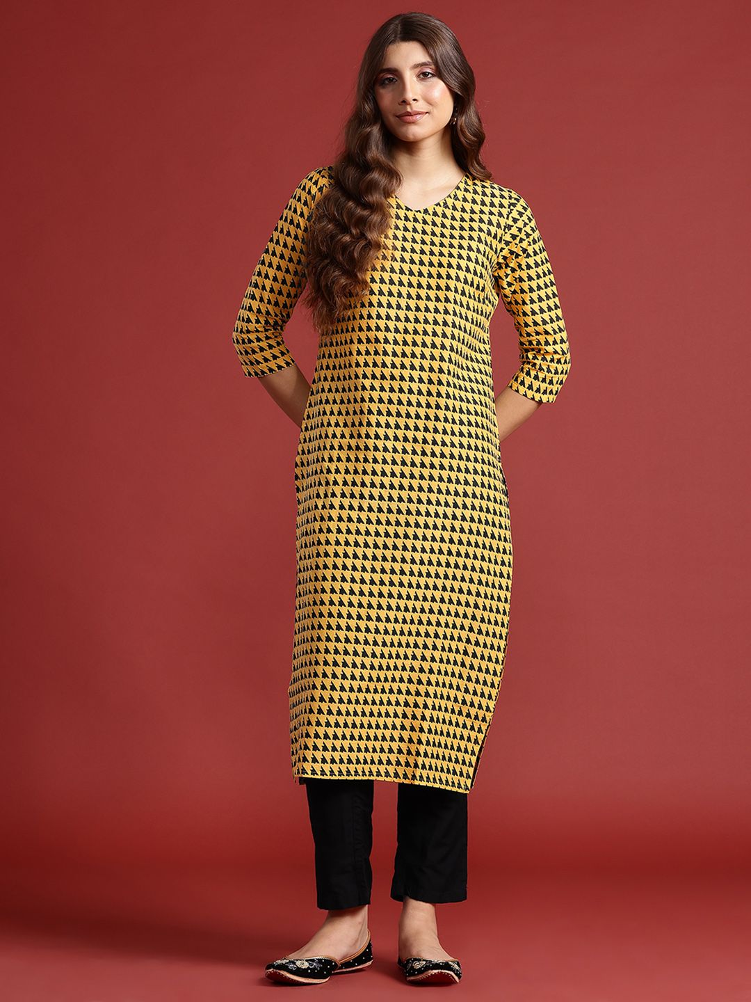 Anouk Geometric Printed Kurta