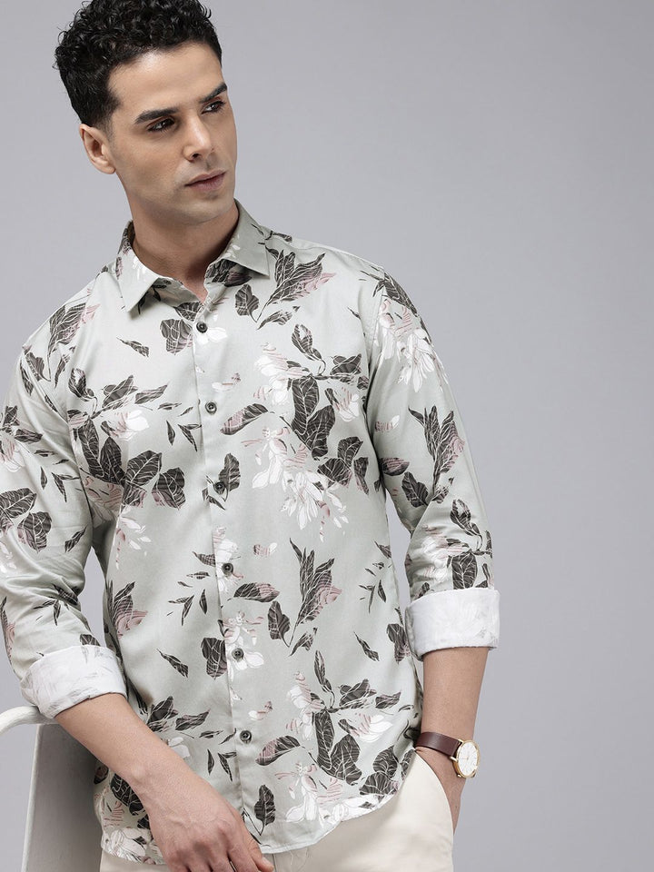 Park Avenue Slim Fit Opaque Geometric Printed Pure Cotton Casual Shirt