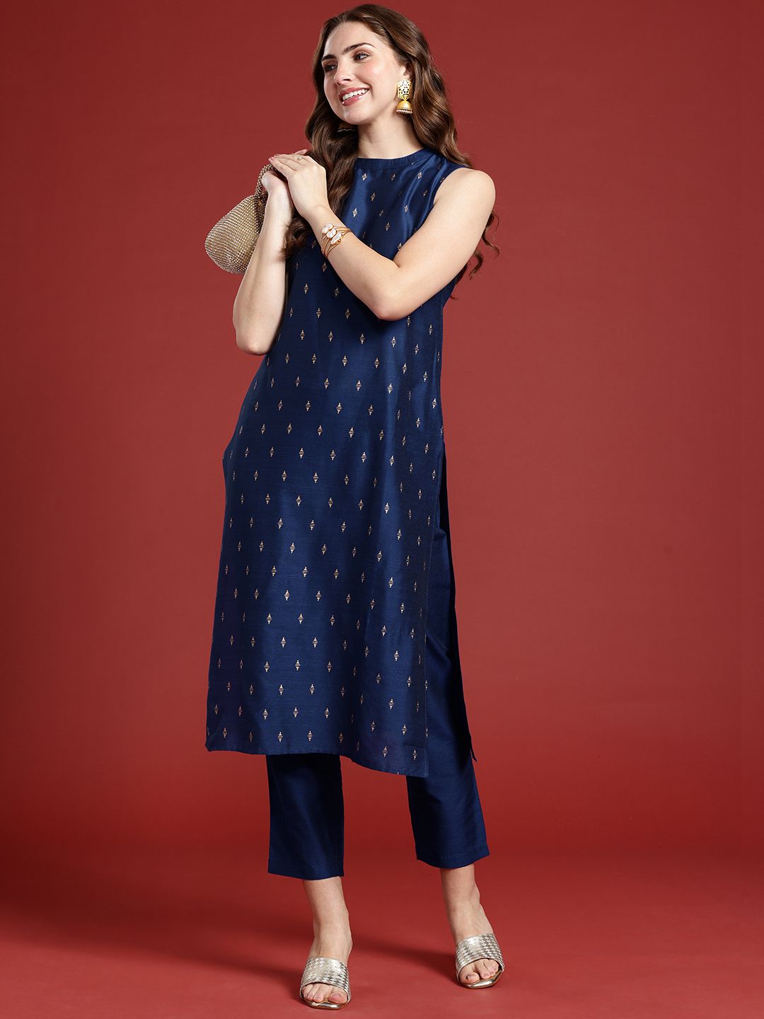 Anouk Printed Regular Kurta with Trousers