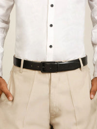 Teakwood Leathers Men Textured Leather Reversible Formal Belt