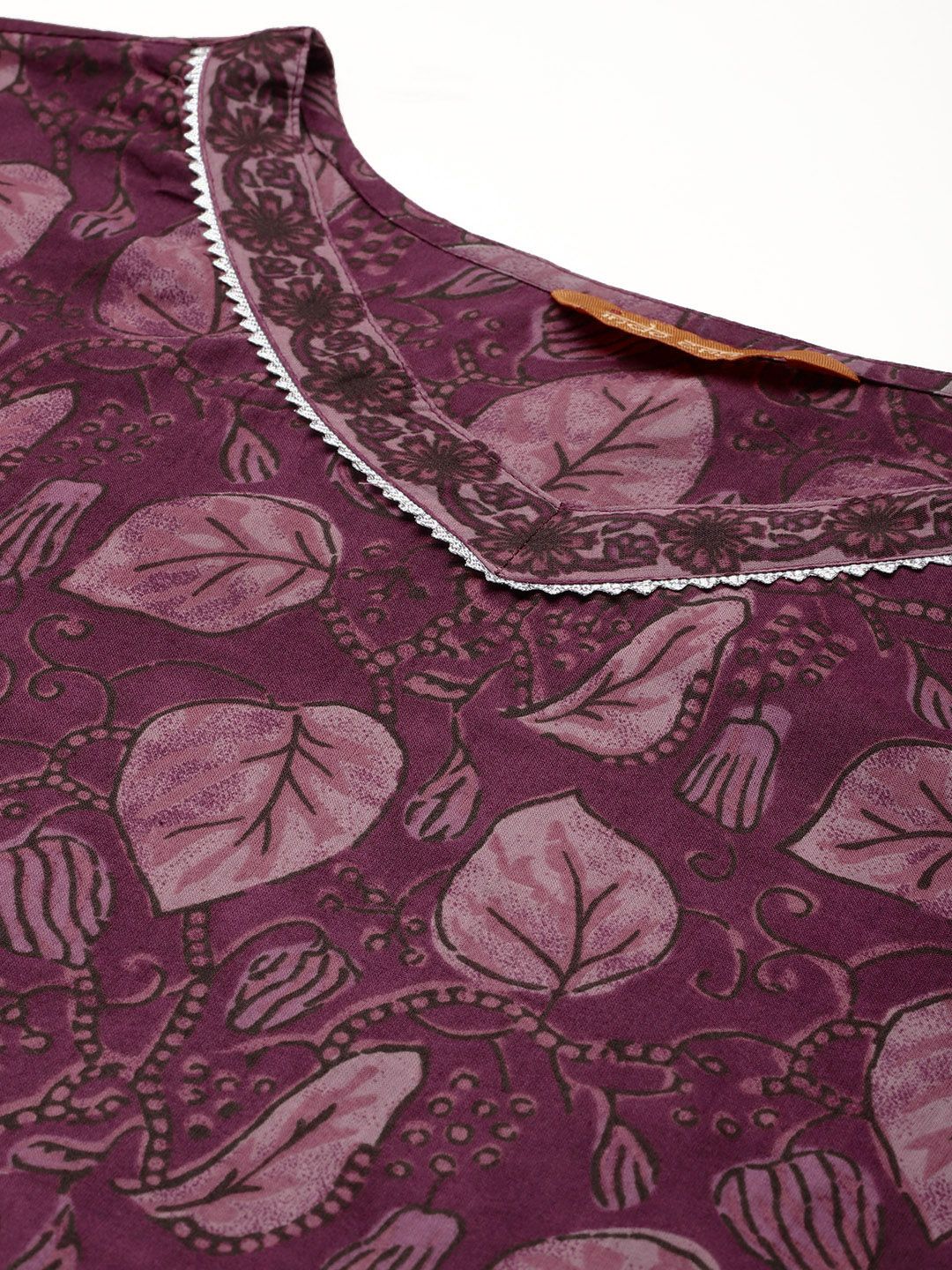 Indo Era Floral Printed Gotta Patti Pure Cotton Kurta With Salwar & Dupatta