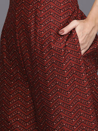 Libas Women Black Pure Cotton Ethnic Motifs Printed Kurta with Palazzos & Dupatta