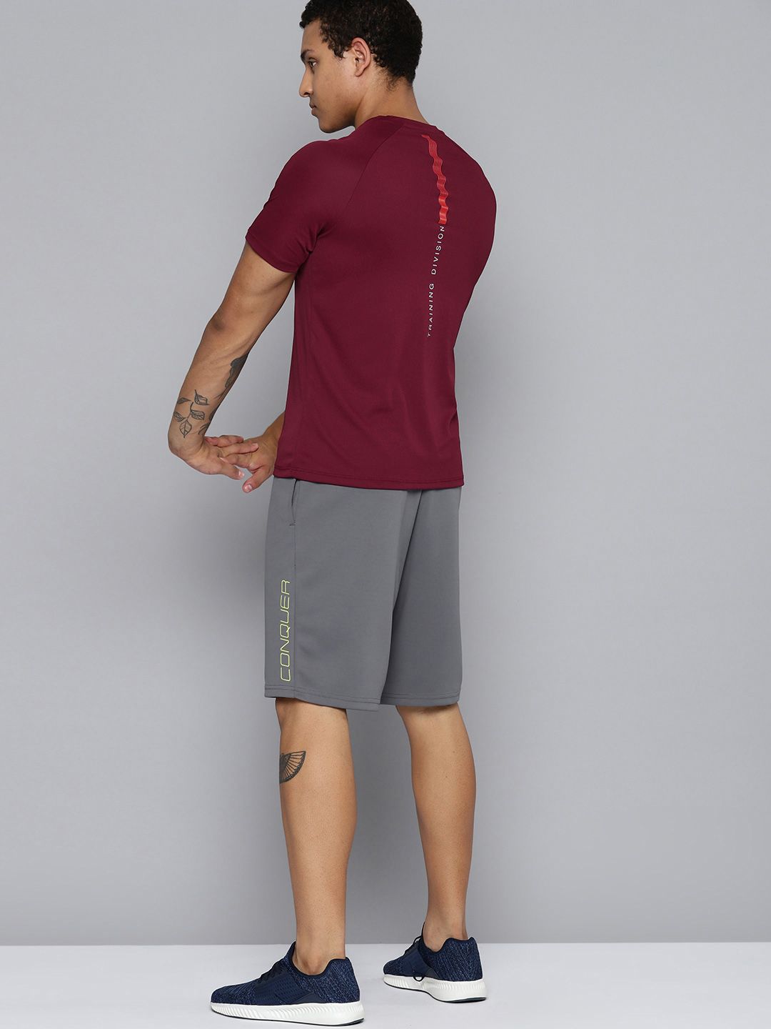 HRX by Hrithik Roshan Men Back Detail Rapid-Dry Training T-shirt