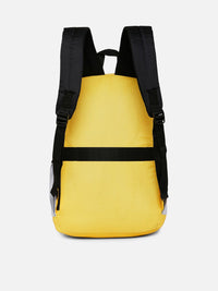 SPYKAR Men Yellow & Black Colourblocked Backpack