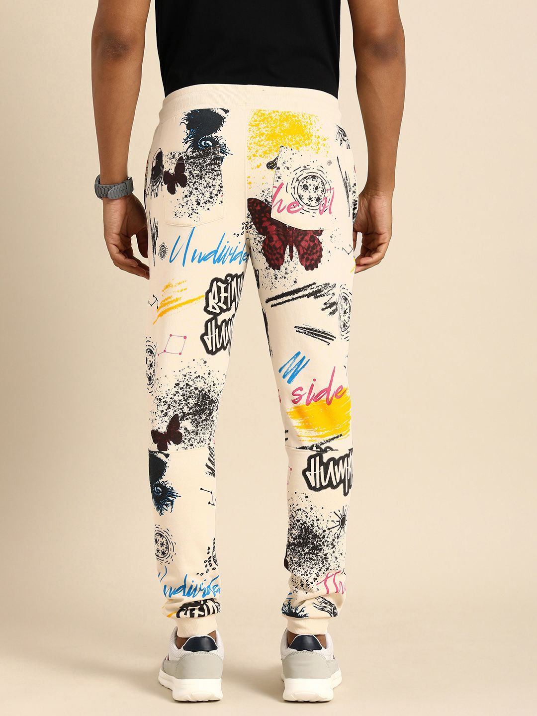 Being Human Men Graphic Printed Mid Rise Joggers