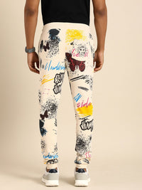 Being Human Men Graphic Printed Mid Rise Joggers
