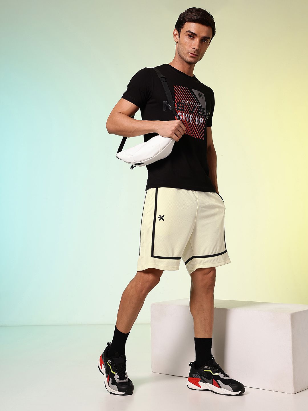 HRX by Hrithik Roshan Men Self Designed Rapid-Dry Shorts