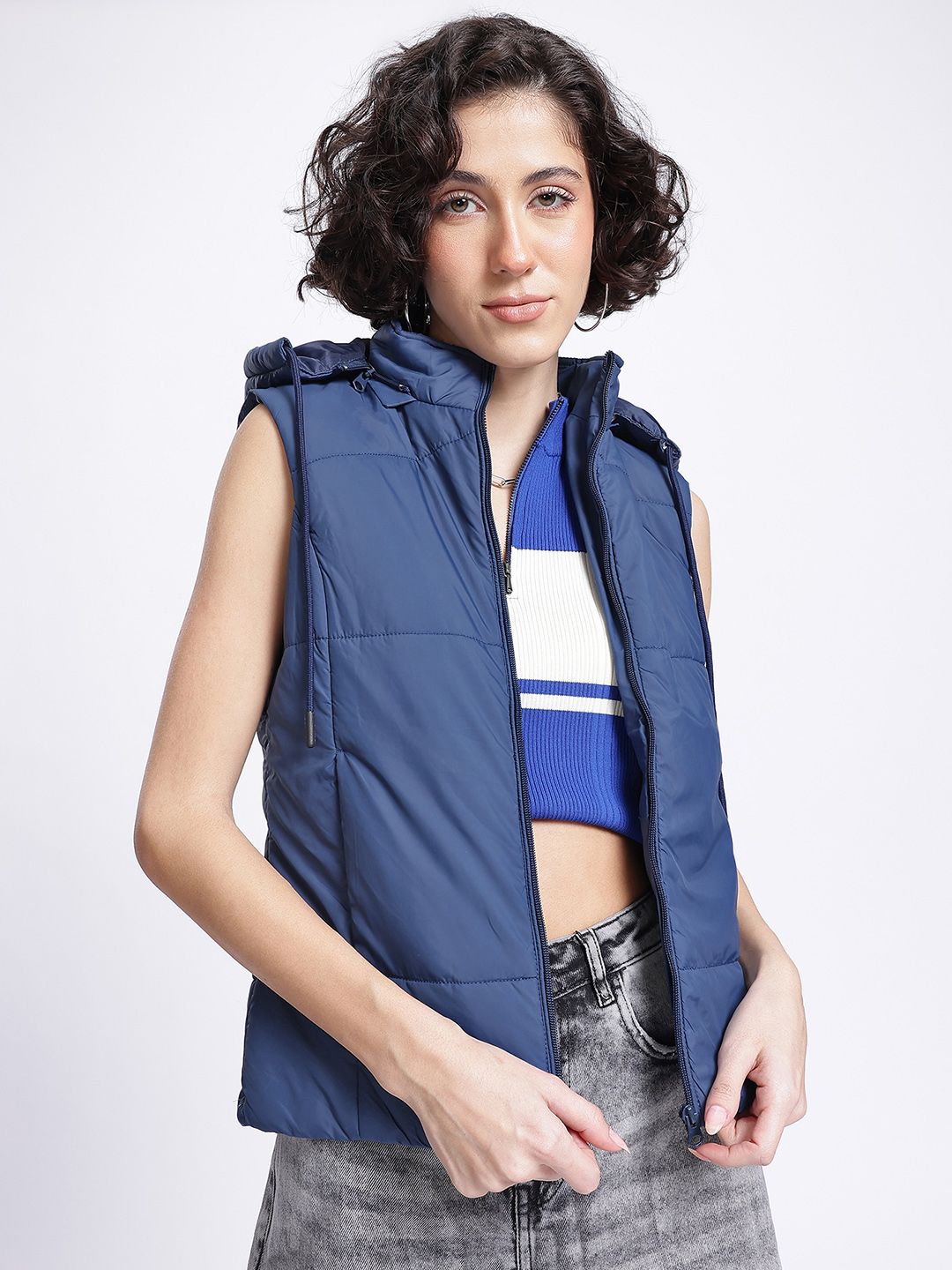 DressBerry Feminine Fit Padded Gilet Jacket