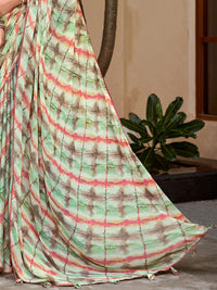 Saree mall Poly Chiffon Ethnic printed daily wear Sarees