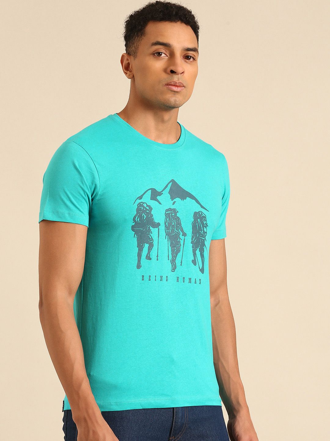 Being Human Printed Pure Cotton T-shirt