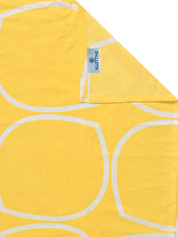 Moda Rapido X KLOTTHE Yellow Geometric Printed Flat 300 TC Bedsheet with 2 Pillow Covers