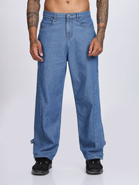 Eszett Men Blue Comfort Regular Fit Mid-Rise Cotton Jeans