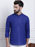 SOJANYA Mandarin Collar Cotton Silk Kurta Pendek Biasa