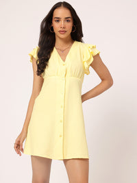 DressBerry Girly Glam Dobby Weave Styled Back A-Line Mini Dress
