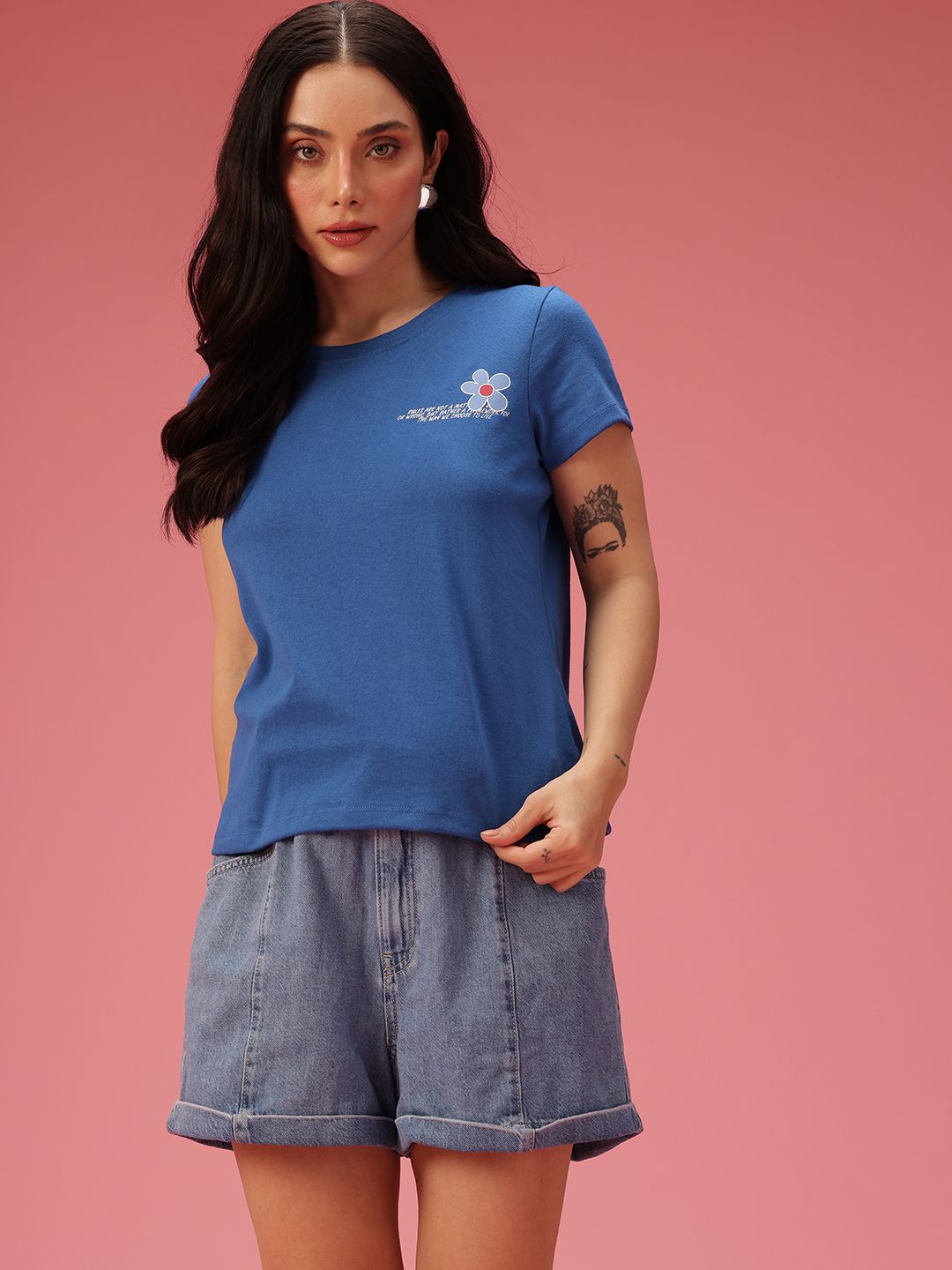 DressBerry Typography Printed T-shirt