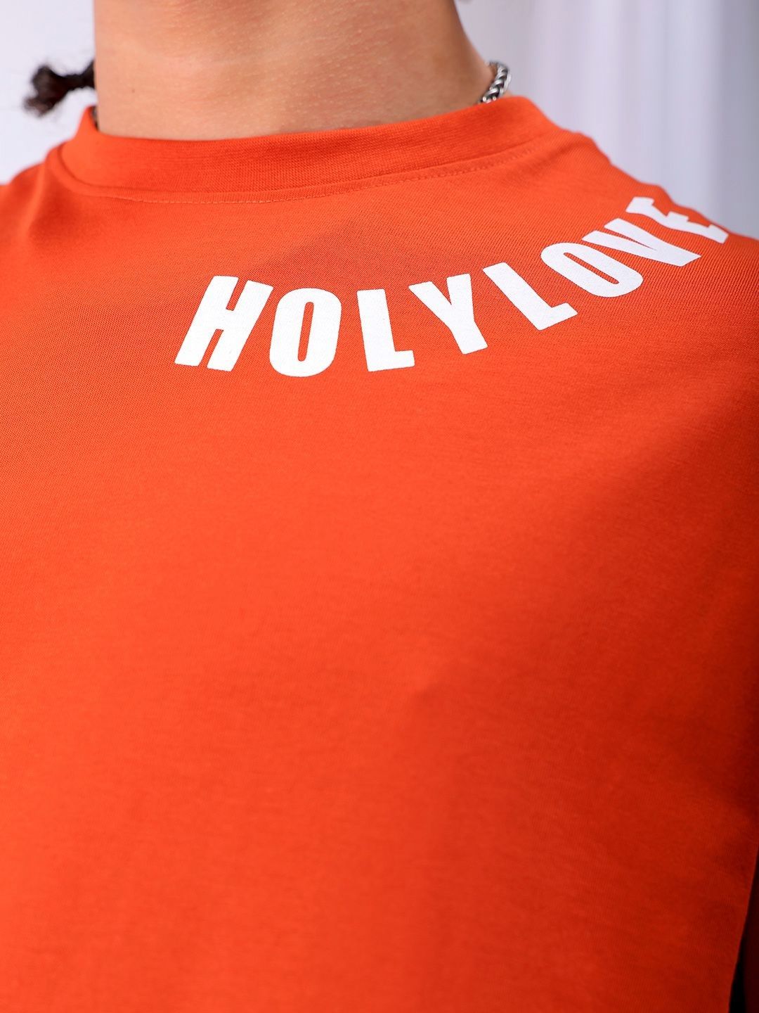 The Indian Garage Co Men Back Printed Boxy Oversized Round Neck T-shirt