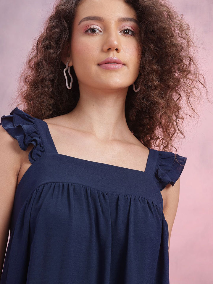 DressBerry A-Line Dress with Pleated Detail