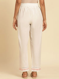 W Women Straight Fit Pure Cotton Ethnic Trousers