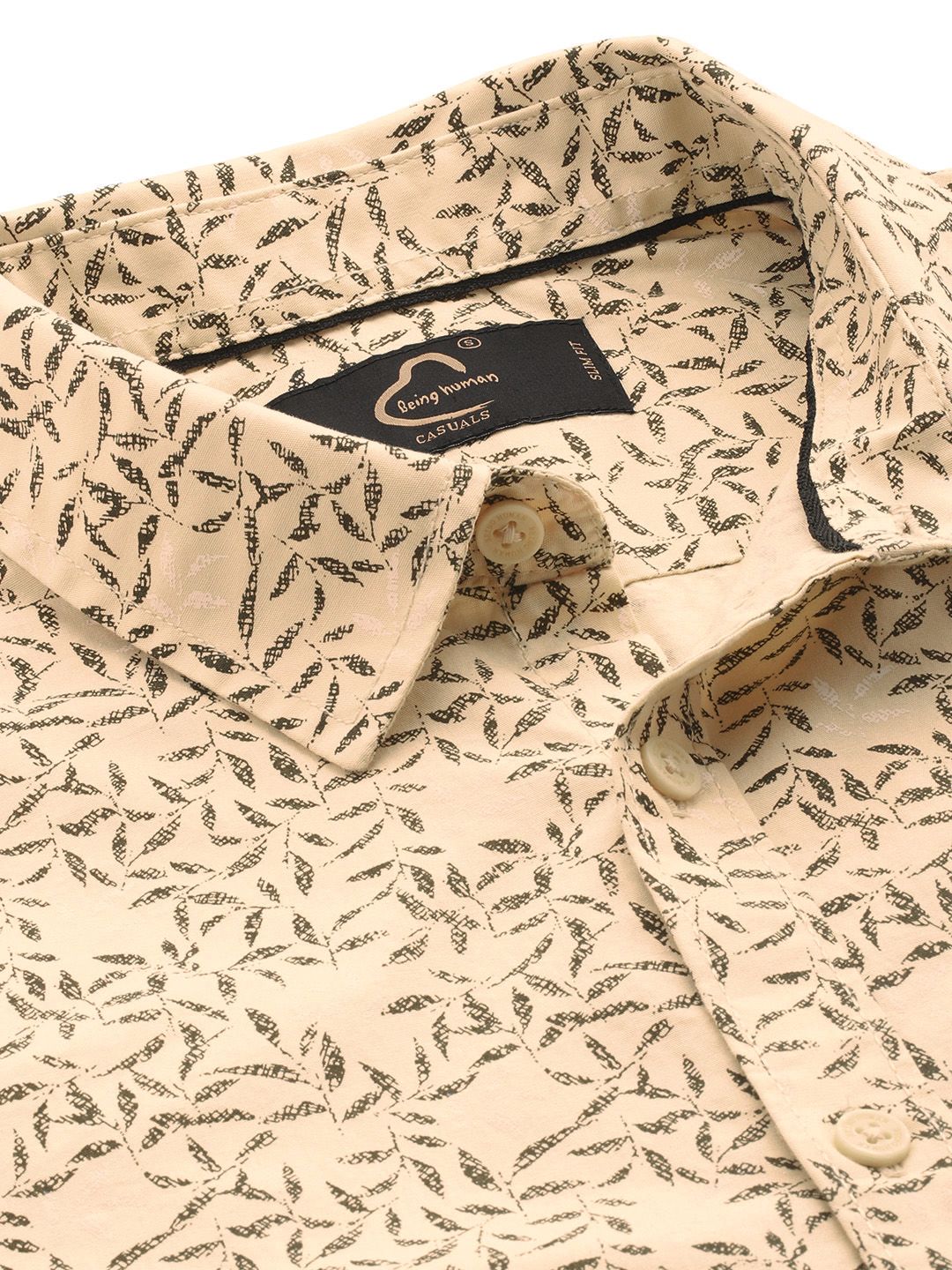 Being Human Pure Cotton Floral Printed Casual Shirt