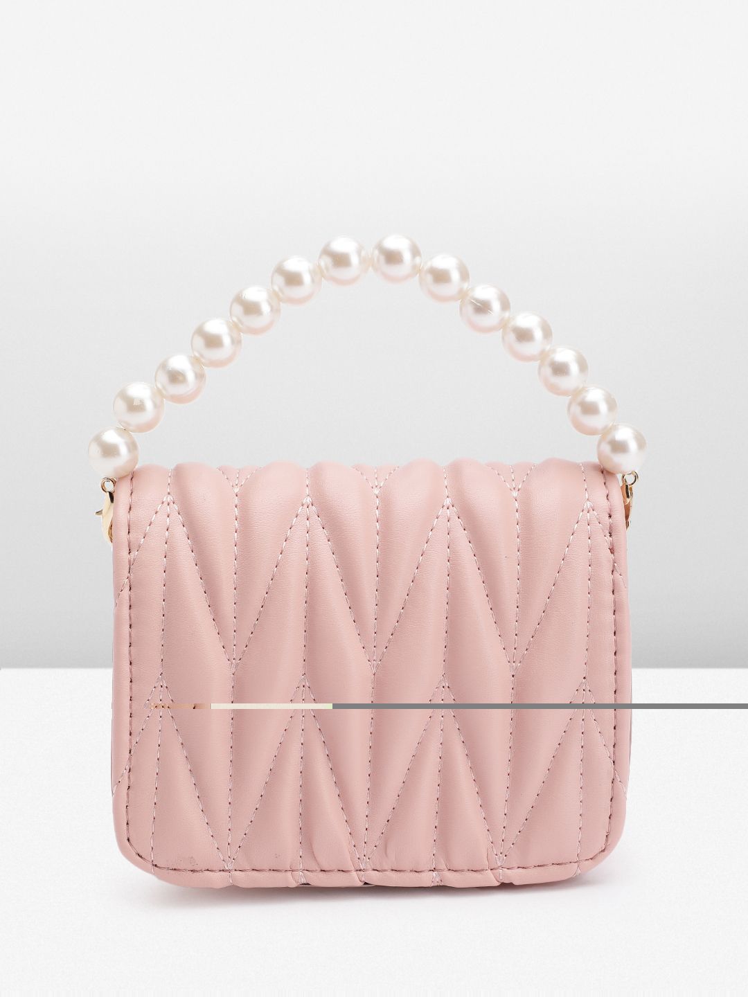 DressBerry Structured Quilted Satchel Bag