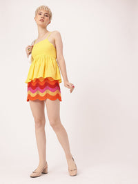 DressBerry Weekend Vibes Self Striped A-Line Top