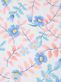 KLOTTHE Multicoloured Floral 300 TC King Size Fitted Bedsheet with 2 Pillow Covers