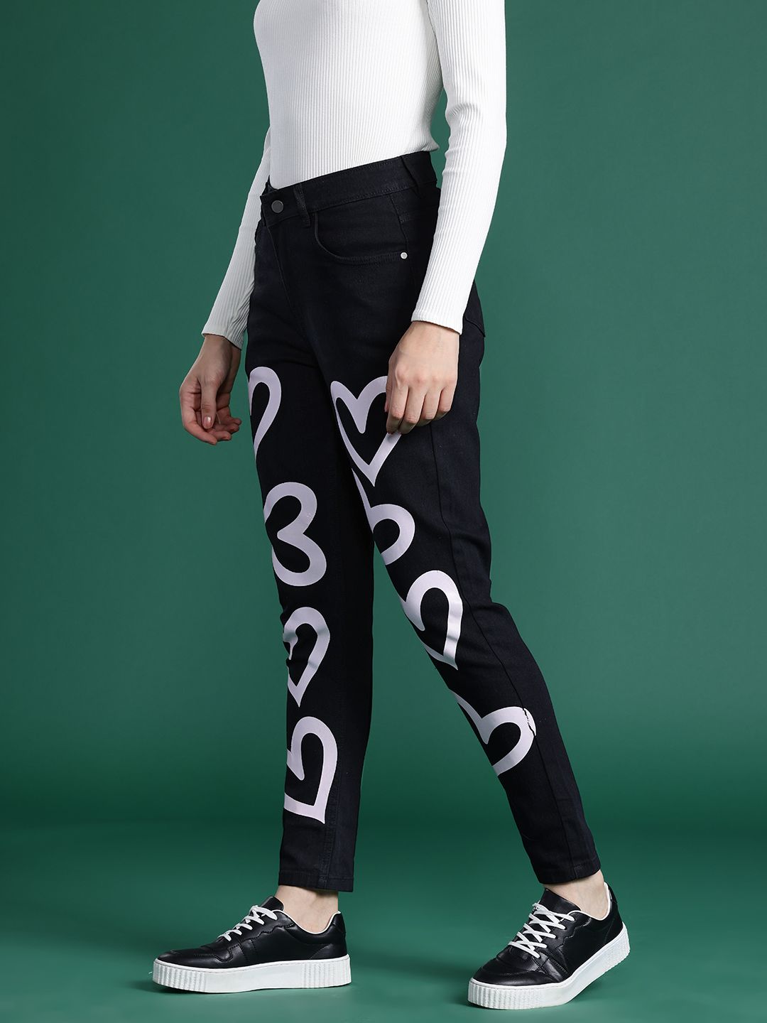 DressBerry Women Mom Fit Printed Stretchable Jeans