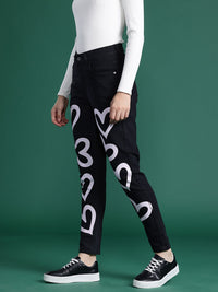 DressBerry Women Mom Fit Printed Stretchable Jeans