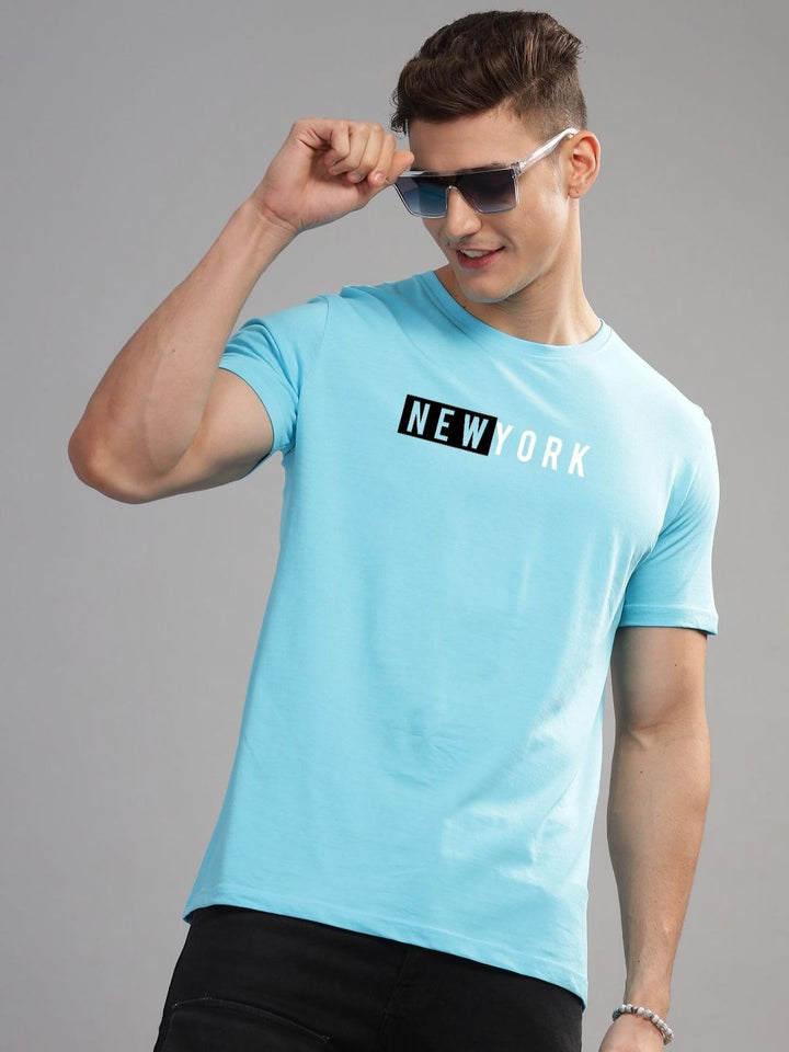 ADRO Men Typography Printed Applique T-shirt
