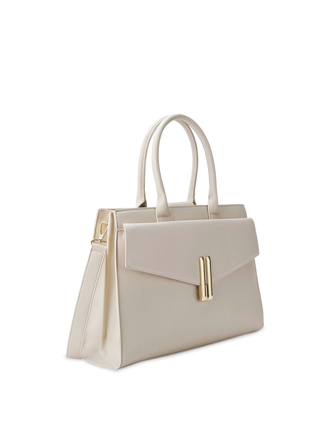Lino Perros Oversized Structured Satchel with Cut Work