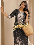 Libas Ethnic Motifs Printed Crepe Straight Kurta