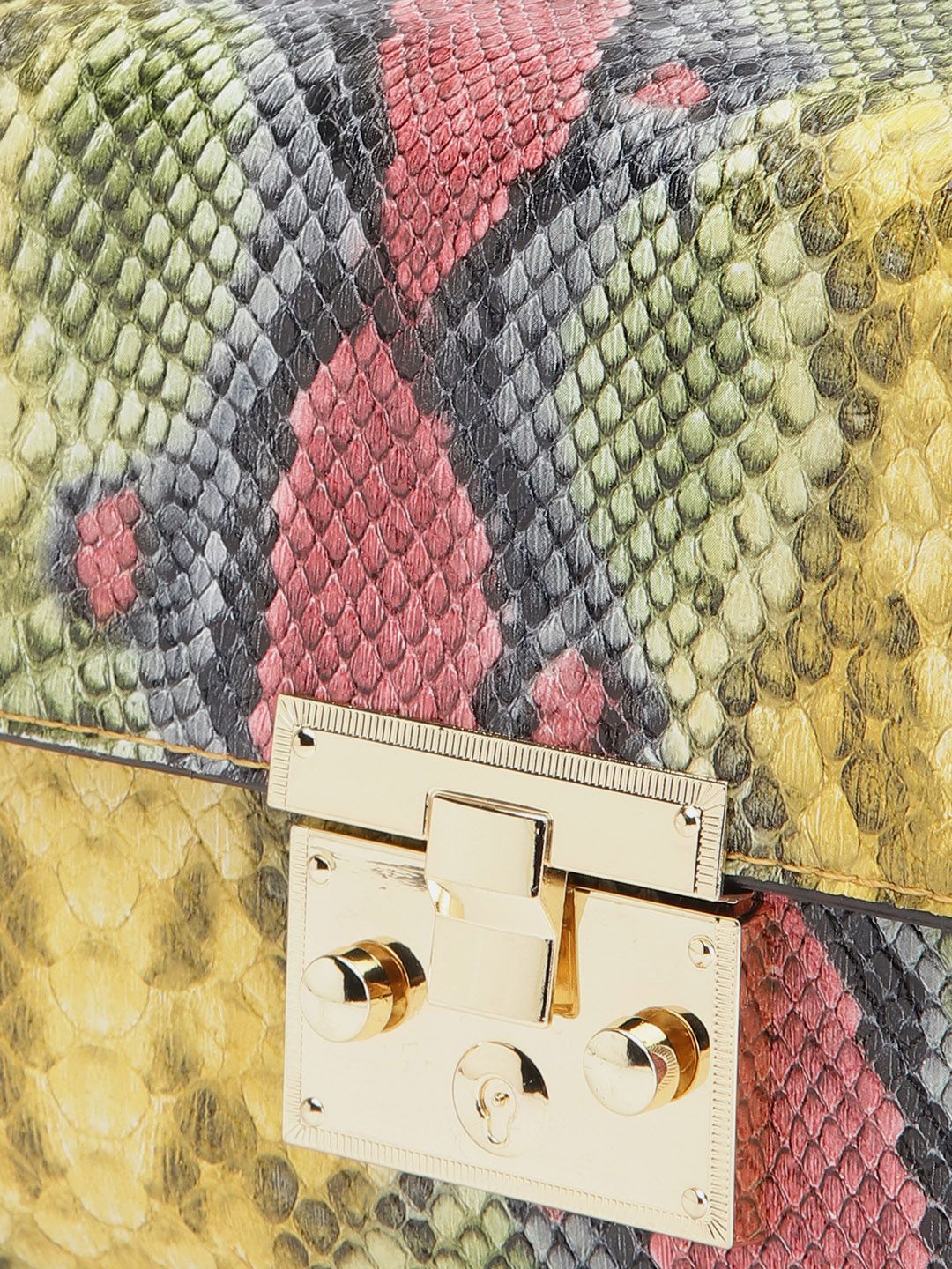 Lino Perros Snake Skin Textured Structured Sling Bag
