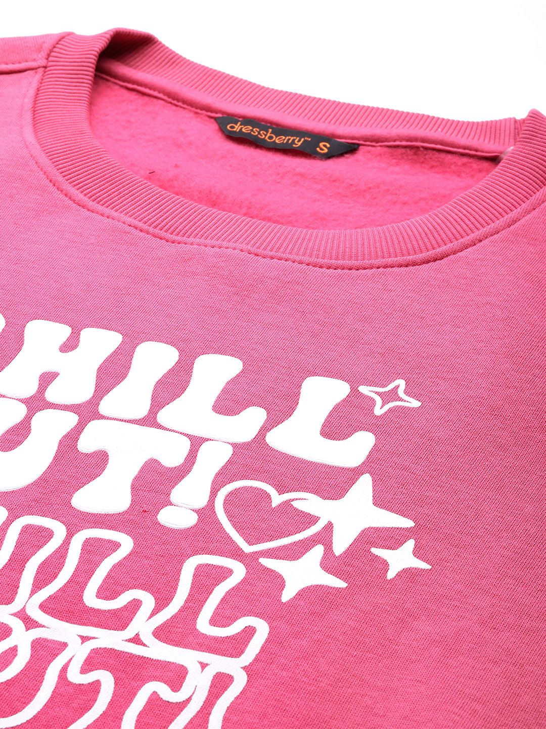 DressBerry Printed Drop-Shoulder Sweatshirt