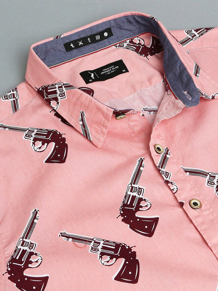 Thomas Scott Classic Slim Fit Conversational Printed Pure Cotton Casual Shirt