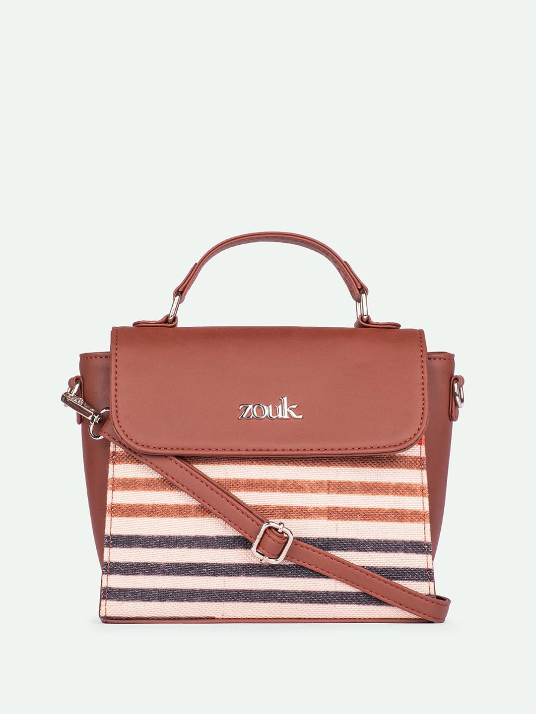 ZOUK Qutub Stripes Structured Handheld Bag